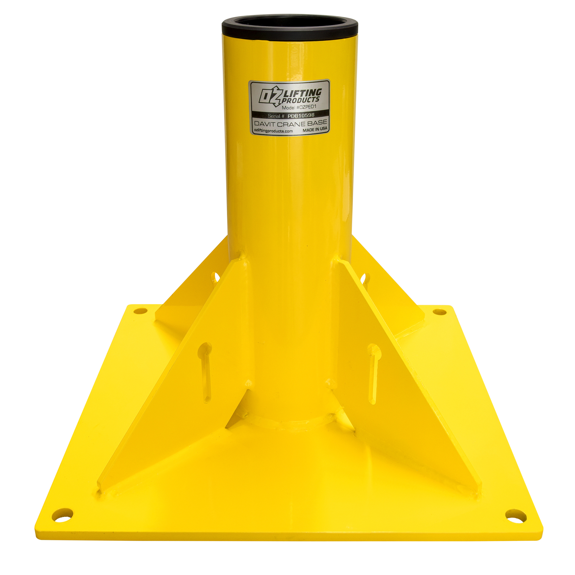 OZ Lifting Products Pedestal Base for OZ CompOZite Series Davit Cranes, Model# OZPED1